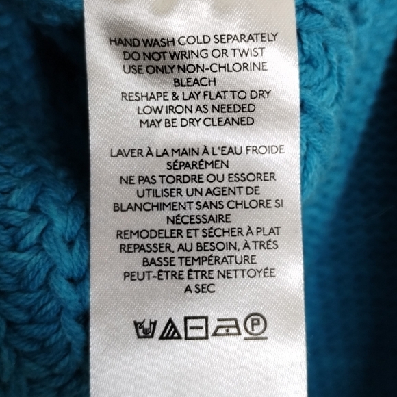 Free People Bell Song Pullover Knit Sweater Teal Blue OB1515484 Women's size XS - Picture 6 of 7